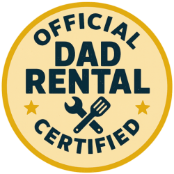 Official Dad Rental Certified Badge